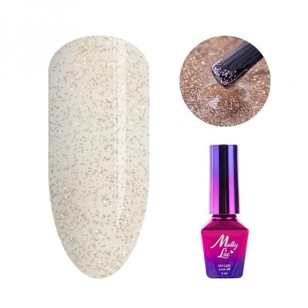Mollylac - Top no wipe - Gold - UV-gel/LED -Topplack