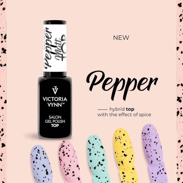 Top coat - Pepper - No Wipe Matt - 8 ml - Victoria Vynn
