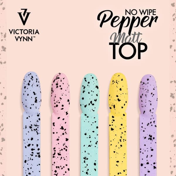 Top coat - Pepper - No Wipe Matt - 8 ml - Victoria Vynn