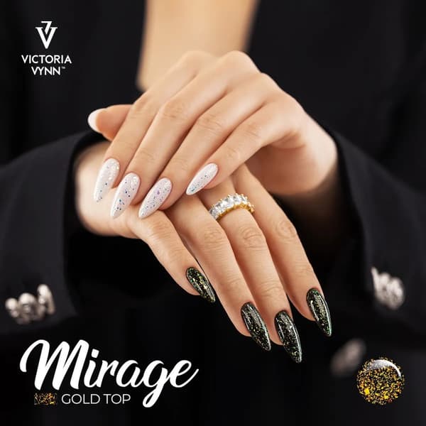 Top coat - Mirage - Gold - No Wipe - 8 ml - Victoria Vynn