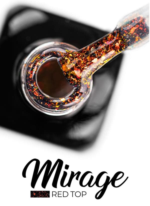Top coat - Mirage - Red - No Wipe - 8 ml - Victoria Vynn