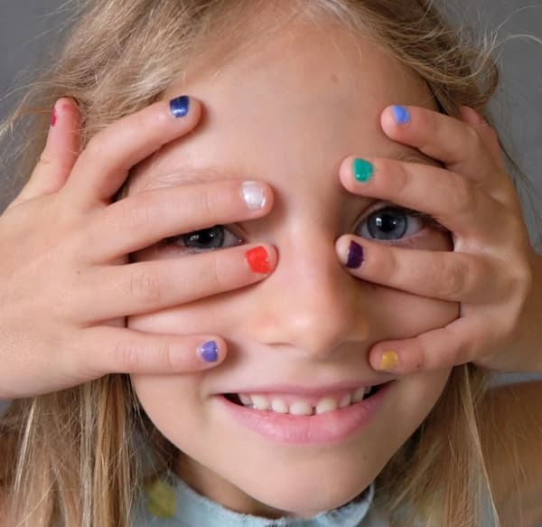 Vattenbaserat Nagellack för barn - Silver Blue