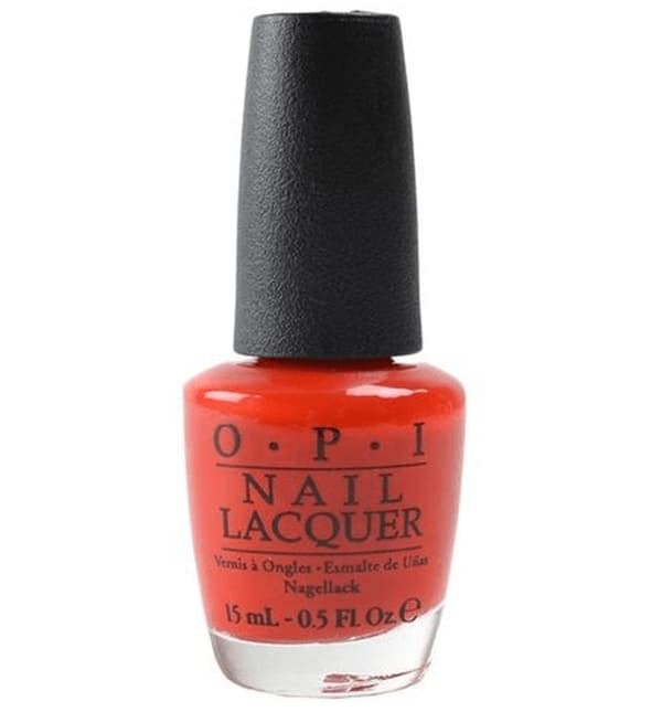 slightly orange toned red