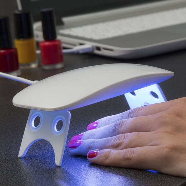 BRUKT LED-UV Negllampe Mini InnovaGoods (Hvit) (Flerfarget) (Fikset A+)