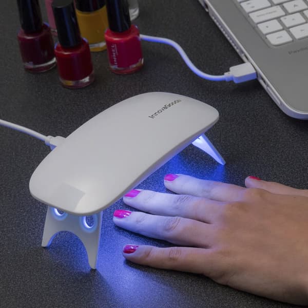 BRUKT LED-UV Negllampe Mini InnovaGoods (Hvit) (Flerfarget) (Fikset A+)