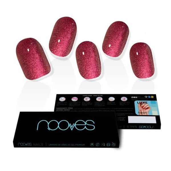 Förcurade Gelnagelklistermärken - NOOVES - Ruby Claret - Röd - Lätt applicering - Hållbar finish
