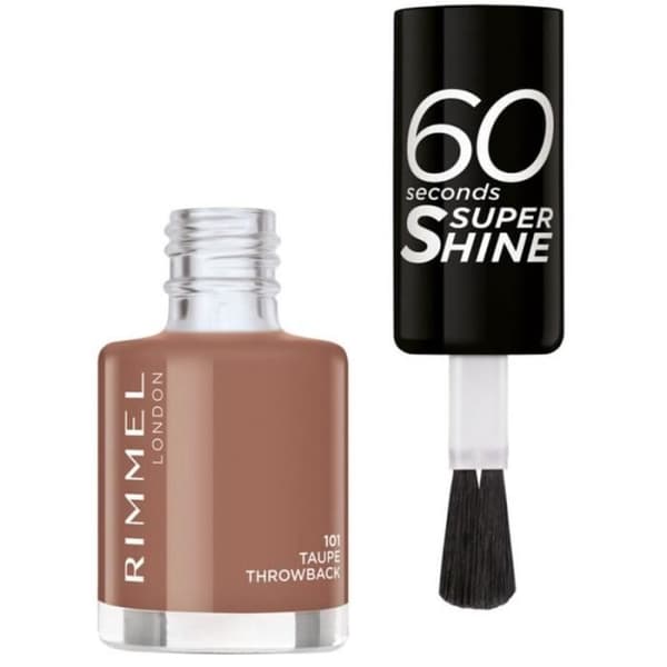 Nagellack - RIMMEL - 60 sekunder Super Shine - Taupe Throwback Color - Snabbtorkande