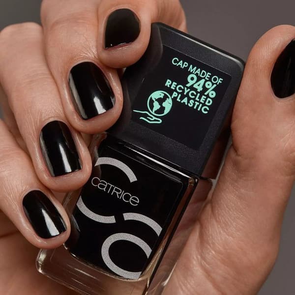 Nagellack Catrice Iconails Gel 20 Black To The Routes - Håller i 7 dagar - Brillo gel - Aceite de acai