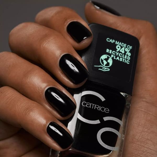 Nagellack Catrice Iconails Gel 20 Black To The Routes - Håller i 7 dagar - Brillo gel - Aceite de acai