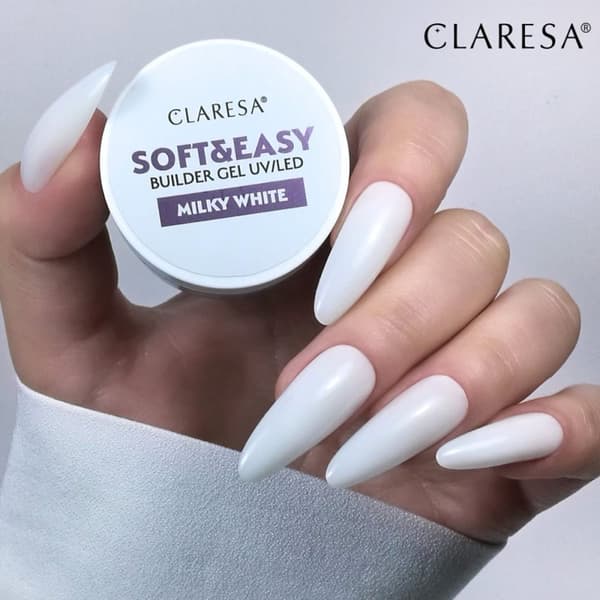 Claresa byggegel Soft&Easy gel mælkehvid 90g