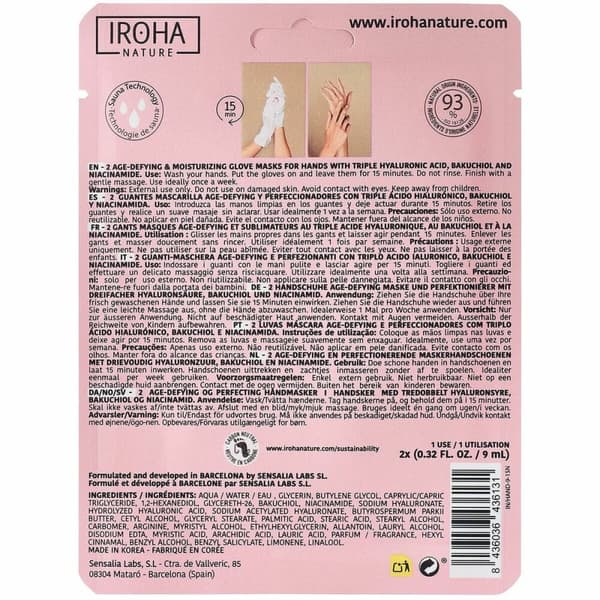 Hånd behandling Iroha IN/HAND-9-15 Anti-Age Hyaluronsyre 9 ml