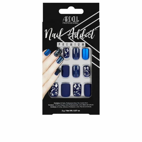 Falske negle Ardell Nail Addict Matte Blue (24 pcs)