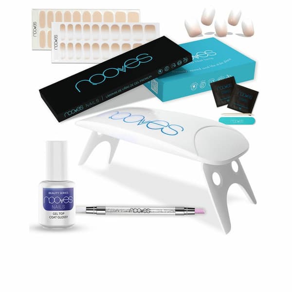 Manikyrset Nooves Premium Beige Nagelgeléark 8 Delar