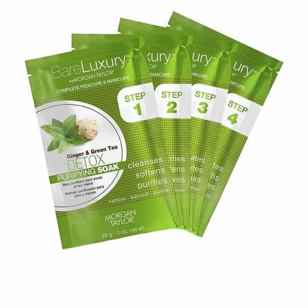 Manicure og pedicure sæt Morgan Taylor Complete Pedicure Manicure Ginger Ingefær Grøn Te 4 Dele