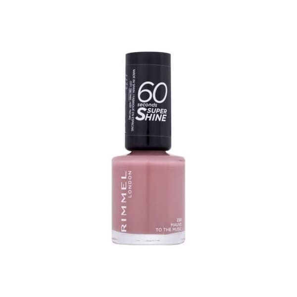 Nagellack - Rimmel London - 60 Seconds Super Shine - Rosa färg - 230 Mauve To The Music