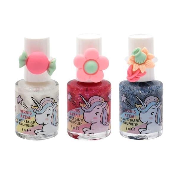 Nagellack - TA HAND OM DIG - Tjejkraft - 9 ml - Rosa, blå och vit pärlemor glitters - Magisk värld