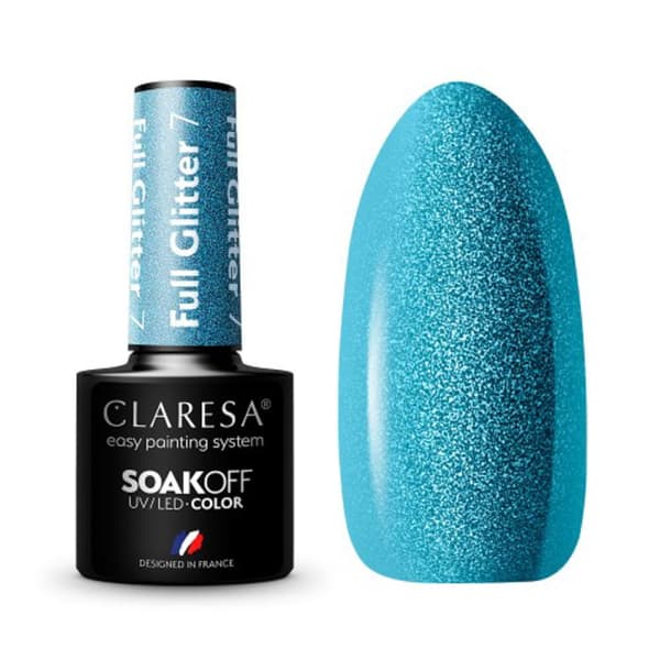 CLARESA Hybrid neglelak FULD GLITTER 7 -5g