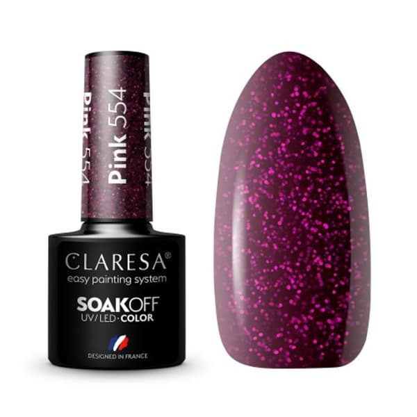 CLARESA Hybrid nagellack ROSA 554 -5g