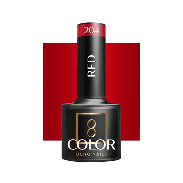 OCHO NAILS Hybrid nagellack rött 204 -5 g
