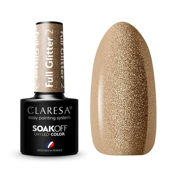 CLARESA Hybrid nagellack FULL GLITTER 2 -5g