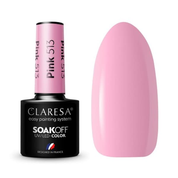 CLARESA Hybrid nagellack ROSA 513 -5g