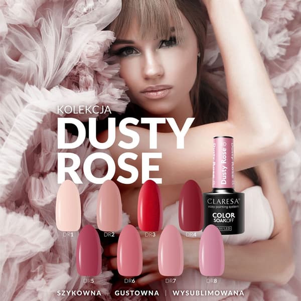 CLARESA Hybrid neglelak DUSTY ROSE 4 -5g