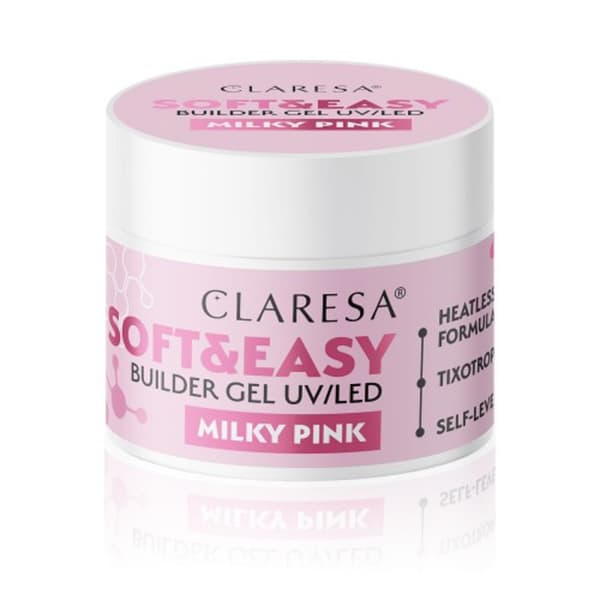 Claresa byggegel Soft&Easy gel mælkefarvet pink 12g