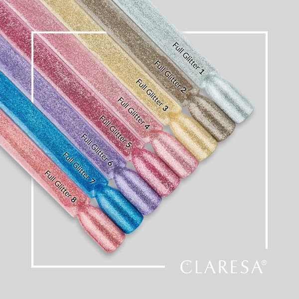CLARESA Hybrid lak FULD GLITTER 8 -5g