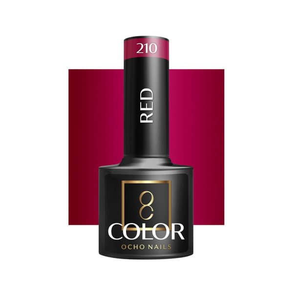 OCHO NAILS Rød hybrid neglelak 210 -5 g