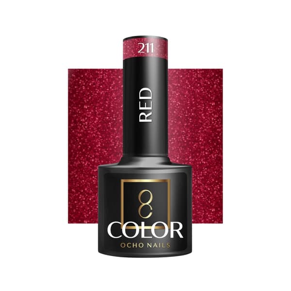 OCHO NAILS Hybridikynsilakka punainen 211 -5 g