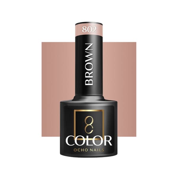OCHO NAILS Hybrid nagellack brun 802 -5 g
