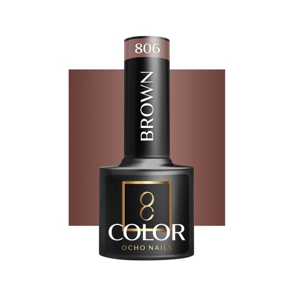 OCHO NAILS Hybrid nagellack brun 806 -5 g