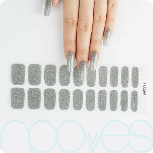 Gel Nail Foils Nooves Glitter grey (20 enheder)