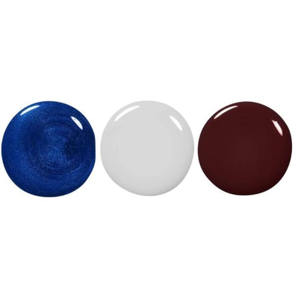 Essie - Set med 3 Mini Nagellack - 92 Aruba Blue/ 604 Press Pause/ 50 Bordeaux -