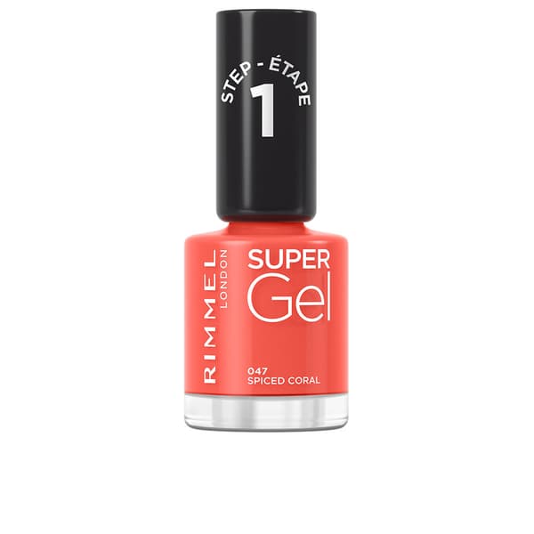 RIMMEL LONDON SUPER GEL nail polish #047-spicy coral 12 ml