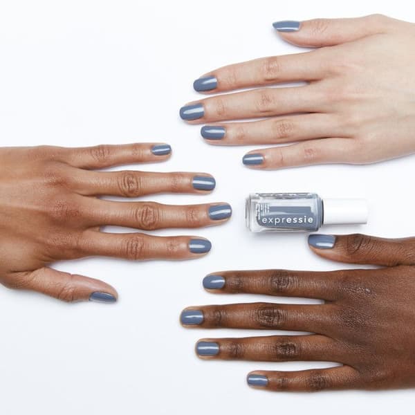 Nagellack - ESSIE - expressie 340 Air Dry - Snedställd pensel - Snabbtorkande - Blå skiffer