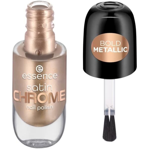 Nagellack - Essence - Satin Chrome - 01 Robotic Rose - Metallic Finish - Långvarig Hållbarhet
