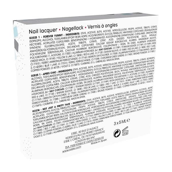 Nagellack - ESSIE - 3-pack med 5ml nagellack - Forever Yummy - Apres Chic - Not Just A Pretty Face