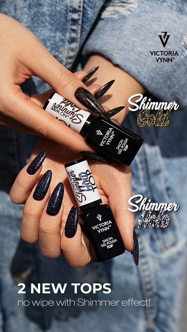 Top coat - Shimmer - Gold -  No Wipe - 8 ml - Victoria Vynn