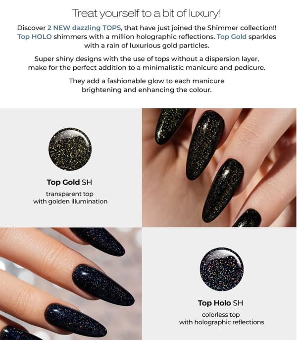 Top coat - Shimmer - Gold -  No Wipe - 8 ml - Victoria Vynn