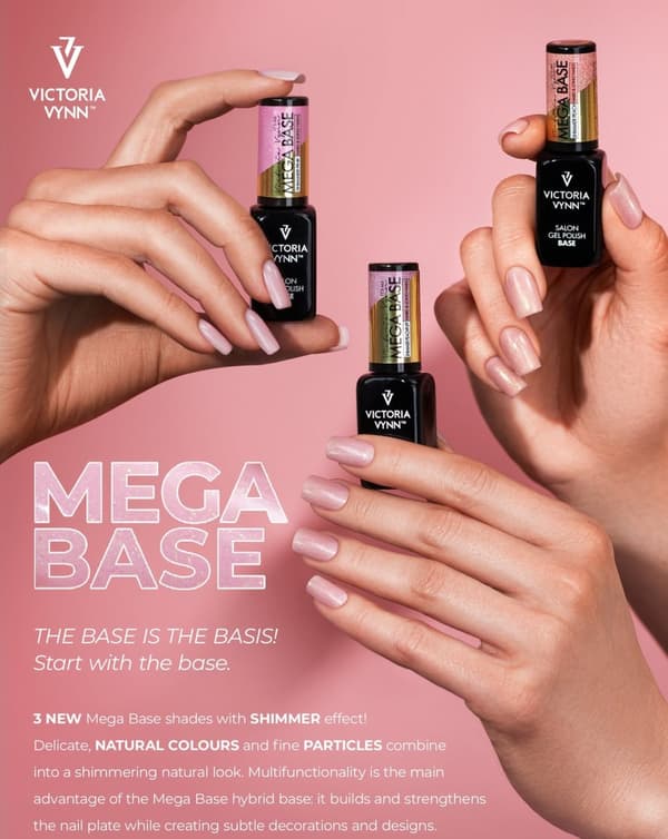 Gel Polish -  Mega Base - Shimmer Peachpuff - 8ml - Victoria Vynn