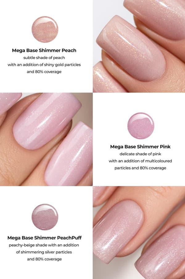 Gel Polish -  Mega Base - Shimmer Pink - 8ml - Victoria Vynn