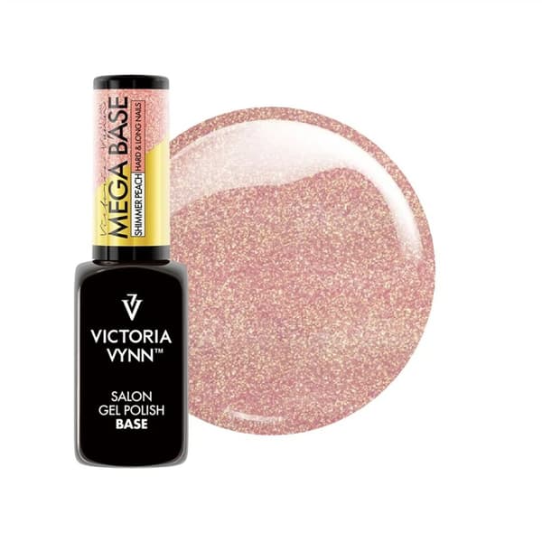 Gel Polish - Mega Base - Shimmer Peach - 8ml - Victoria Vynn