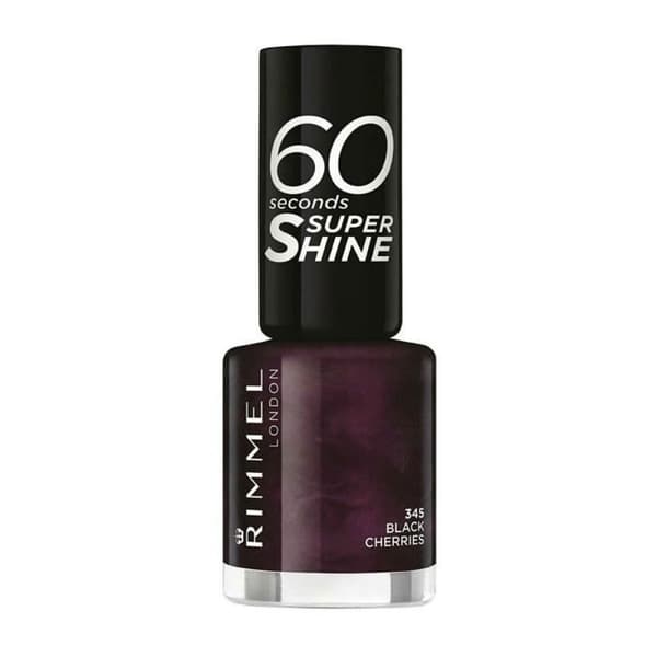 Rimmel 60 Second Super Shine Nail Lacquer 345 Dark Cherry
