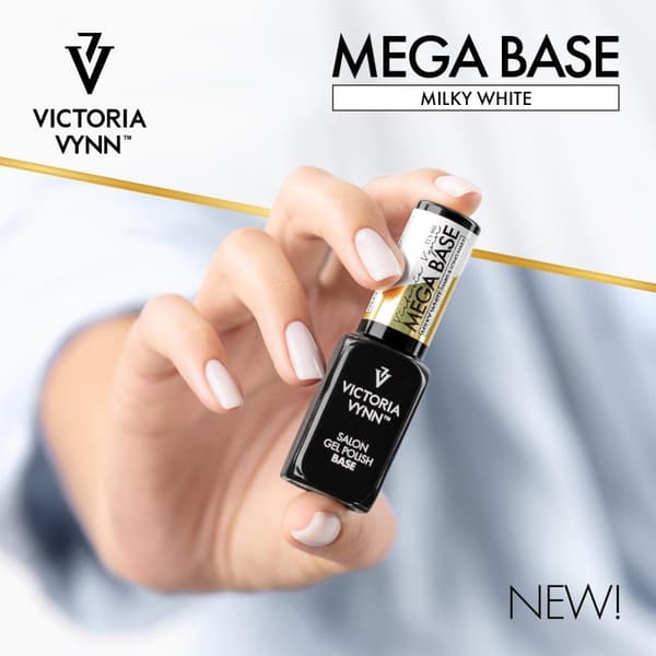 Gel Polish -  Mega Base - Milky White - 15 ml - Victoria Vynn