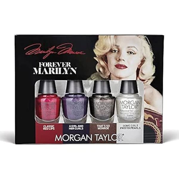Nagellack - MORGAN TAYLOR - Forever Marilyn - Set med 4 borstar - Snabbtorkande - Jämn applicering