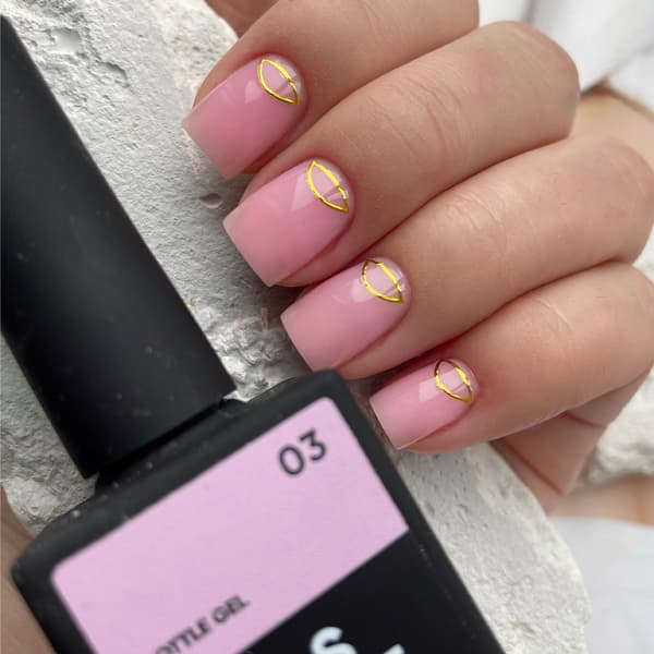NAILSOFTHEDAY Pullogeeli 03 - vaaleanpunainen vahvistava ja korjaava geeli, 10 ml