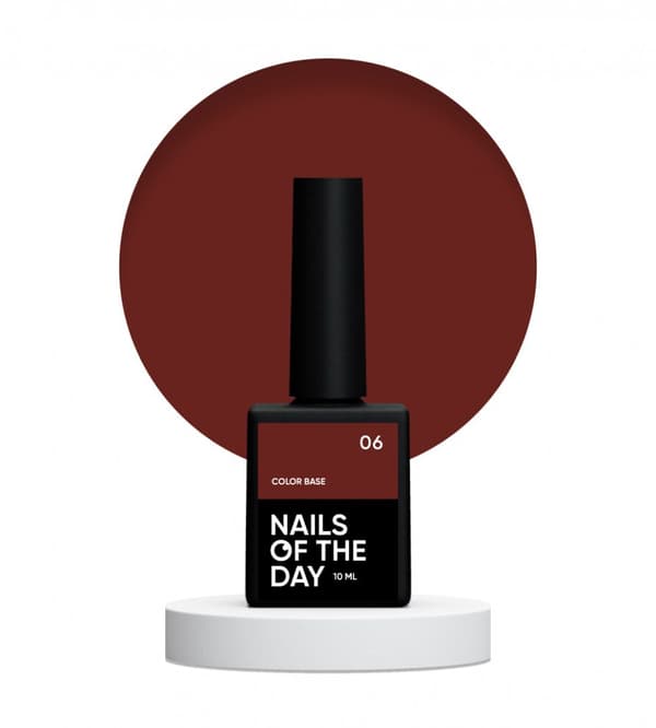 NAILSOFTHEDAY Color base 06 - intensiivisen ruskea kynsialusta, 10 ml
