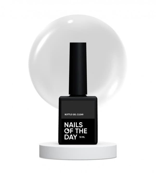 NAILSOFTHEDAY Pullogeeli kirkas - läpinäkyvä vahvistava ja korjaava geeli, 10 ml