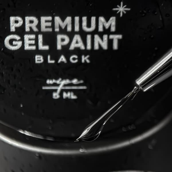 NAILSOFTHEDAY Premium gelfärg Svart våtservett - måla med ett klibbigt lager, 5 ml